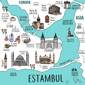 planear tu viaje a Turquía - mapa estambul