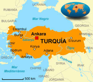 mapa planear viaje a turquia