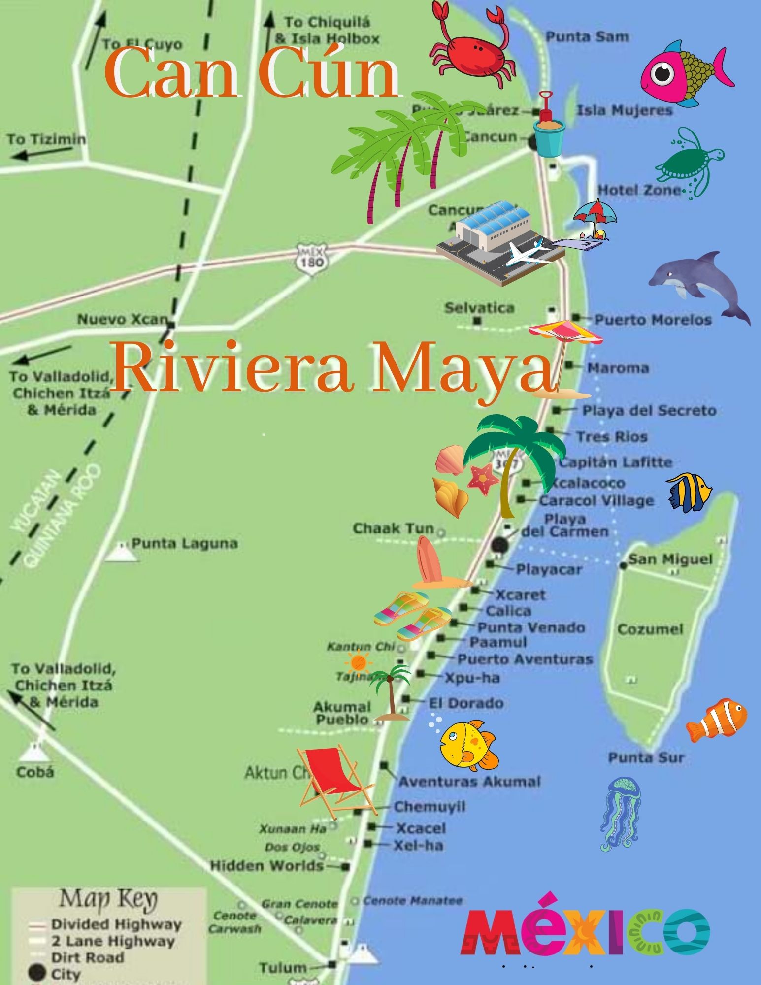 Riviera Maya Map 1 