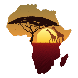 mapa de africa decorado