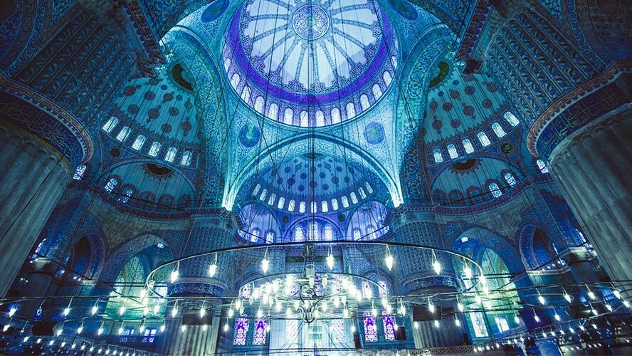 interior mezquita azul
