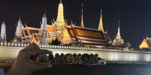 Palacio real de Bangkok vista nocturna